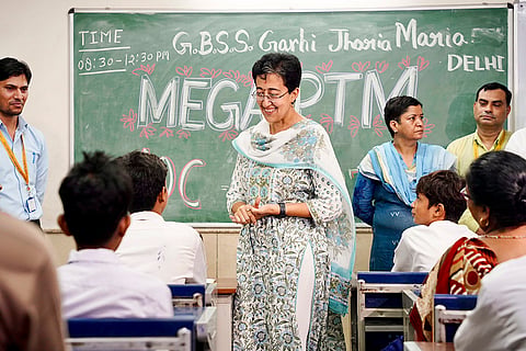Atishi at Mega PTM in Delhi